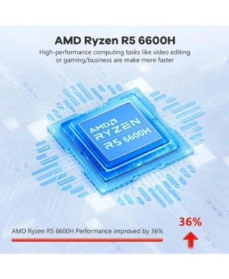 15.6 Gaming Laptop AMD Ryzen 5 6600H 6-Cores 16GB DDR5 RAM 512GB SSD 4.5GHz