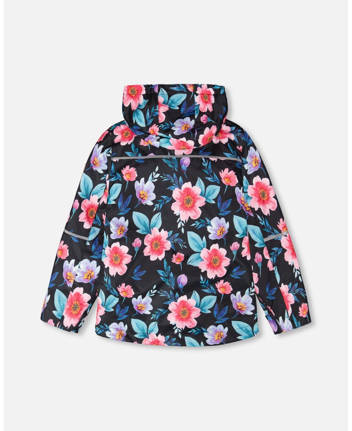 Deux par Girl 3-in-1 Two-Piece Mid-Season Outerwear Set Printed Flowers
