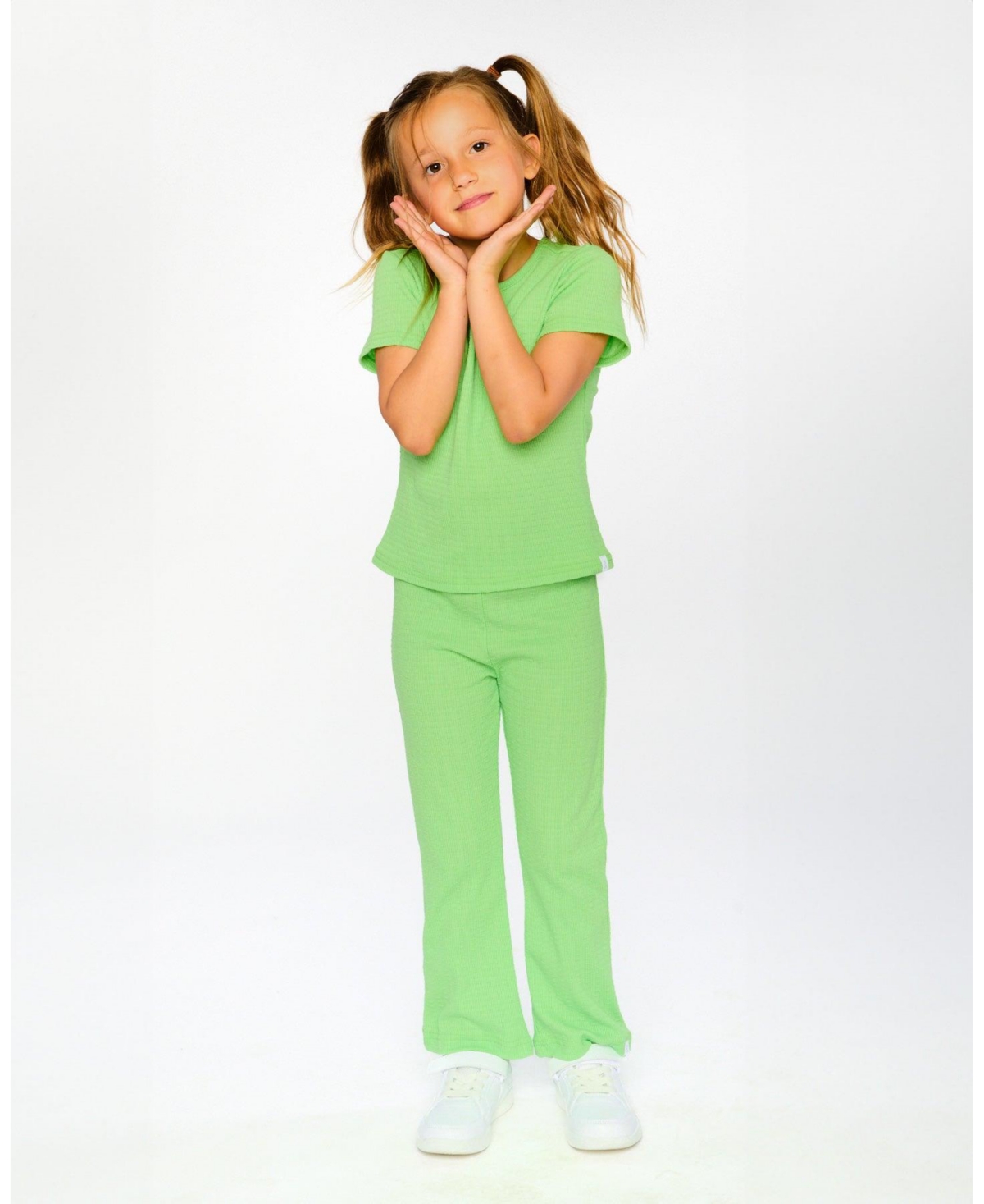Deux par Baby Girls Crinkle Jersey Leggings