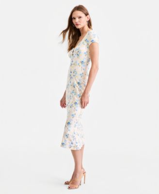 Women's Teodolin Floral Sweetheart Midi Dress