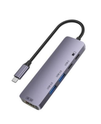 5-in-1 USB-C Hub,100W PD Charging & 5Gbps USB 3.0 Transfer | Ideal for Home Office, Travel, Gaming