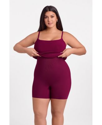 Women's S3 Sculpting Shapewear Square Neck Tank Midi Dress