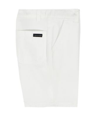 Boys' 2T-7 Printed Poplin Button-Front Shirt and Twill Shorts, 2-Piece Set