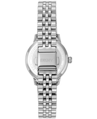 Women's Silver Crystal Accented Dial Stainless Steel Bracelet Watch, 30mm