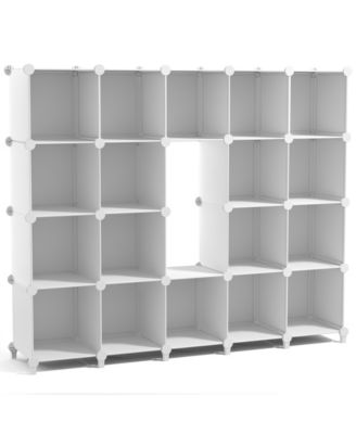 18-Cube Storage Organizer Cubby Shelf for Closet, Toys, Books, and More Space-Saving Bookshelf for Bedroom, Living Room, or Office