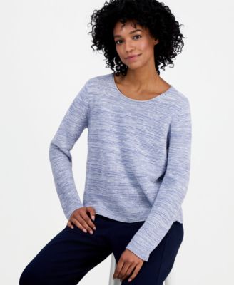 Women's Slub-Knit Crewneck Sweater 