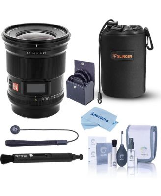 AF 16mm f/1.8 STM Lens for Sony E, Bundle with 77mm Filter Kit, Lens Pouch, Pen Lens Cleaner, Lens Cap Tether