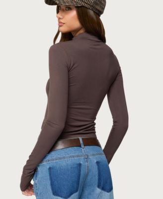 Women's Binta Mock Neck Long Sleeve Top