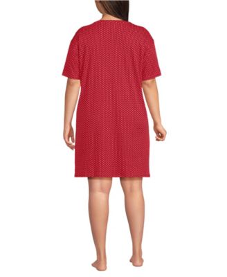 Plus Size Cotton Interlock Relaxed Above the Knee Nightgown
