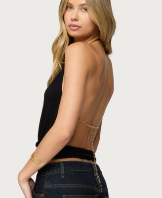Women's Damarey Chain Backless Halter Top