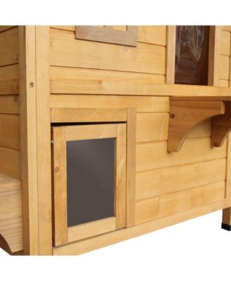 2-Story Outdoor Weatherproof Cat Enclosure