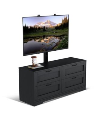 TV Stand with Mount and 4 Drawers Storage Fits 3 ,Entertainment Center w/Height Adjustable Mount