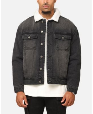 Men's Sherpa Boxy Denim Jacket