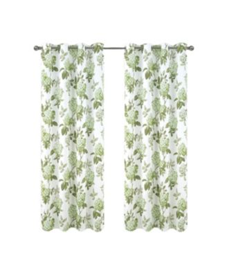 100% Polyester 200 GSM Hydrangea Printed Blackout Grommet Curtain Panel 54" x 90"