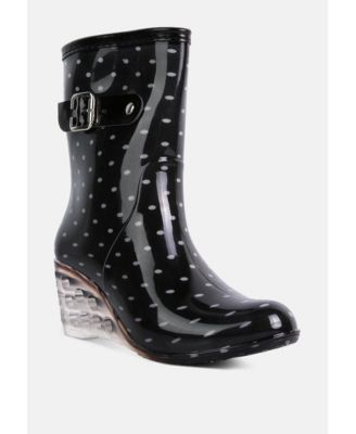 Womens Drench Clear Wedge Rainboots