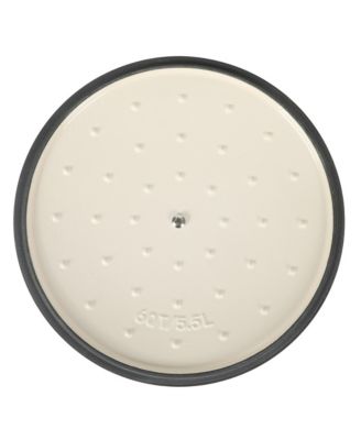 6 Qt Round Matte Enamel  Cast Iron Dutch Oven Pot With Lid - Red