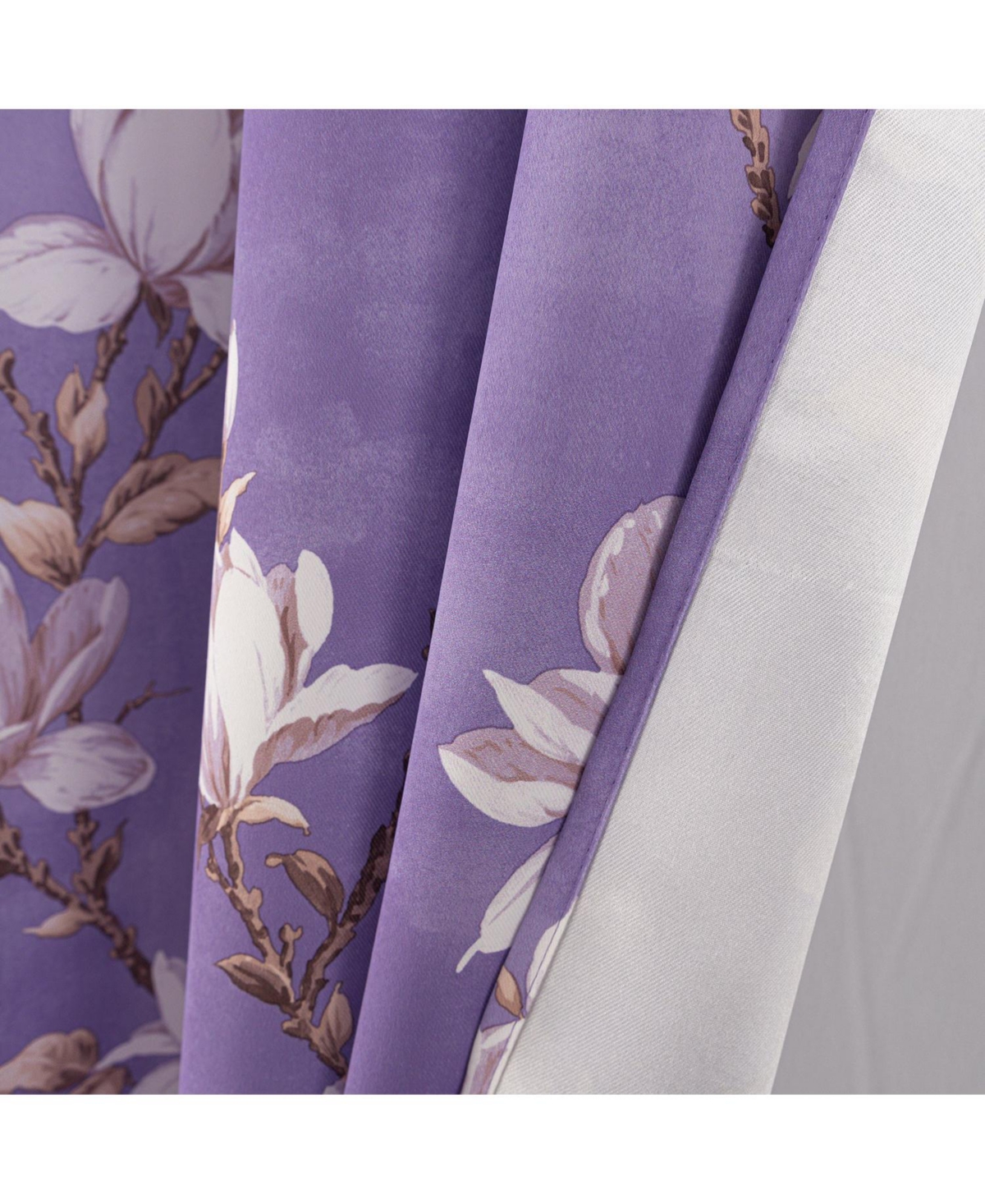 Olivia Gray 100% Polyester Aiden Printed Textured Grommet Curtain Panel