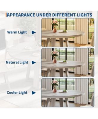 Round Dining Table – 47-inch Kitchen and Dining Room Table, Perfect for Modern Dining Spaces.