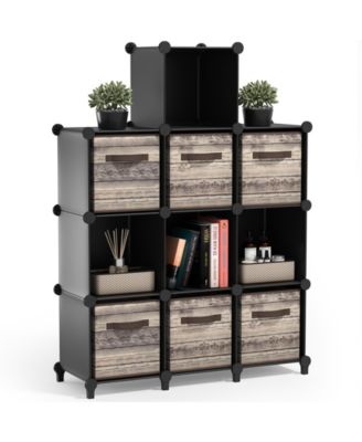10-Cube Storage Organizer Cubby Shelf for Closet, Toys, Books, and More Space-Saving Bookshelf for Bedroom, Living Room, or Office