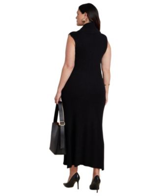 Women's Tall Neck Sweater Dress