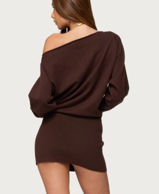 Women's Eve Off Shoulder Knit Mini Dress