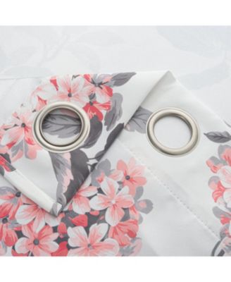 100% Polyester 200 GSM Hydrangea Printed Blackout Grommet Curtain Panel 54" x 84"