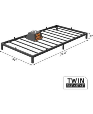 8 in Twin Bed Frame, Heavy Duty Metal Platform with Sturdy Slats, No Box Spring Needed, Easy Assembly, Noise Free