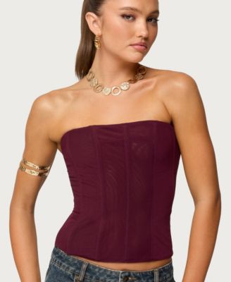 Women's Reed Sheer Mesh Corset