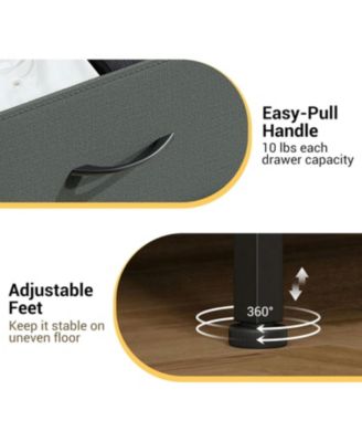 Stylish 3-Drawer Dresser with Removable Fabric Bins, Multi-Functional Storage Organizer for Bedroom, Living Room, Closet, Entryway, Hallway