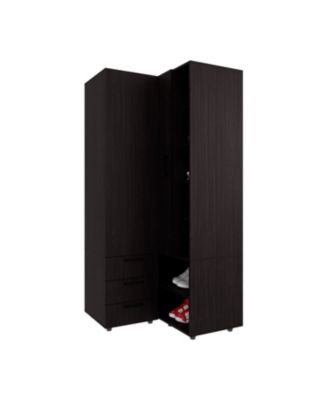 Thatcher Armoire- wardrobe, shoe storage, Open Storage and 2 - drawer