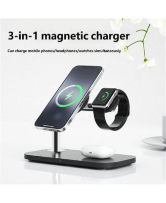 3-in-1 Magnetic Wireless Charger - Phone Stand Compatible with Apple iPhone 12/13 Wireless Chargers