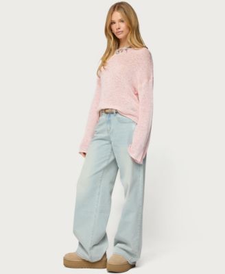 Women's Drop Shoulder Light Knit Sweater