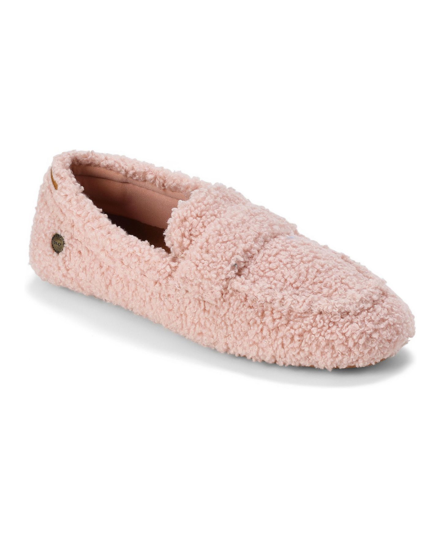 Женские туфли Dearfoams Hazel Teddy Loafer, цвет: Бледный розовато-лиловый — фото 1