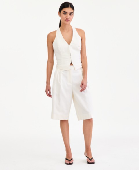 Женские Bar III Women's Pleated Bermuda Shorts