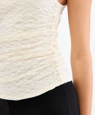 Women's Lace Ruched-Side Top, Macy's Exclusive