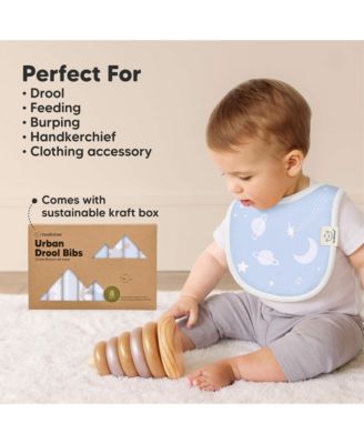 8pk Baby Bibs for Boy, Baby Drool Bib for Baby Boys and Girls, Infant Teething Bibs