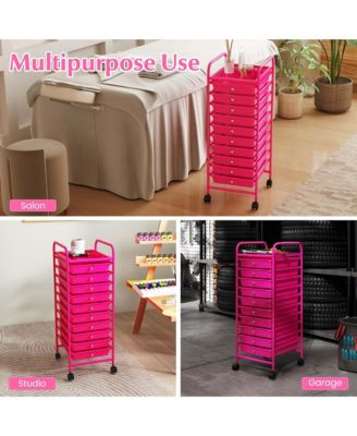 10 Drawer Rolling Storage Cart Scrapbook Paper Office School Organizer