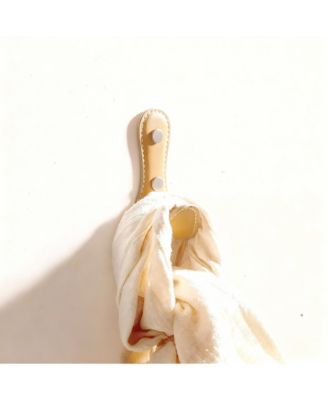 4Pc Leather-Wrapped Zinc Alloy Wall Hooks for Home