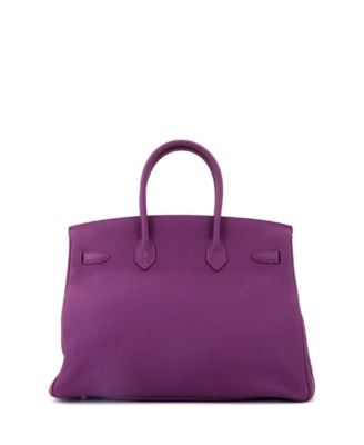 Birkin 35 Handbag Purple Togo with Gold Hardware