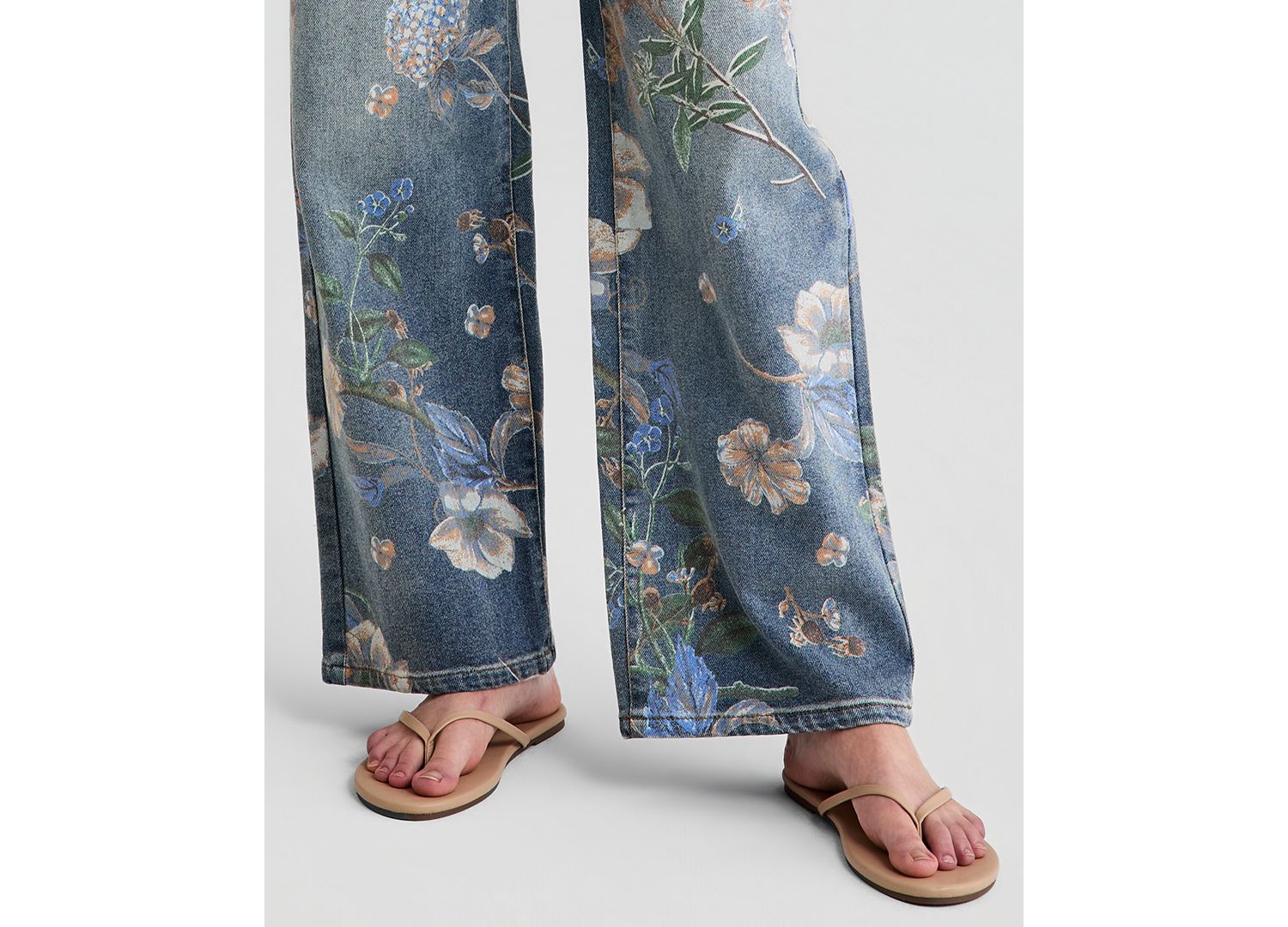 Women's High Rise Floral Jeans