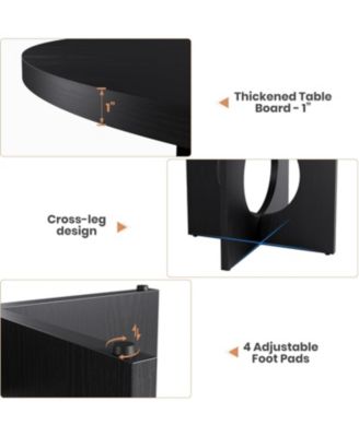 Round Dining Table, 47inch Kitchen Table for 4-6 People, Round Dining Table with Wooden Base Kitchen Tables for Dining Room, Kitchen, Living