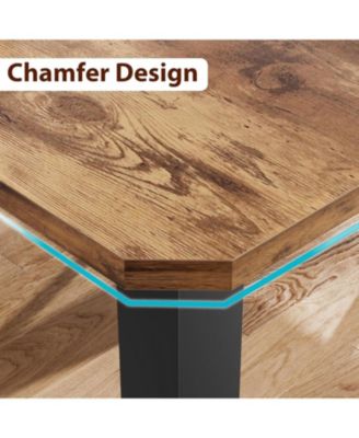 Industrial Long Dining Table for 6–8 People, 78.7 Inch Wooden Kitchen Table with Sturdy Metal Frame