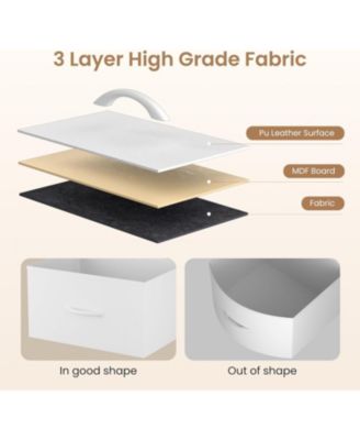 63" Dresser TV Stand for 65–75 Inch TVs, Fabric Chest of Drawers with Charging Station, LED Lights, Open Shelves & 12 Drawers