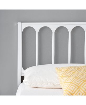 Queen Size Metal Bed Frame, Platform Bed with Wave Headboard and 2 Storage Drawers, Metal Mattress Foundation, No Box Spring Needed