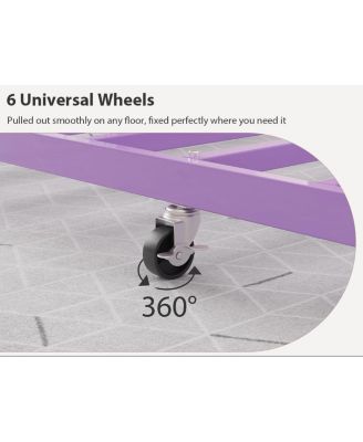 Daybed with Trundle, Metal Sofa Bed Frame with Steel Slat Support, Space-Saving Furniture for Living Room, Bedroom.