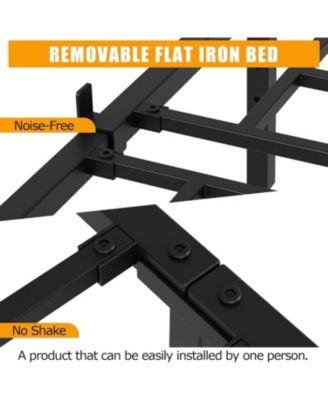 8 in Queen Bed Frame, Heavy Duty Metal Platform with Sturdy Slats, No Box Spring Needed, Easy Assembly, Noise Free