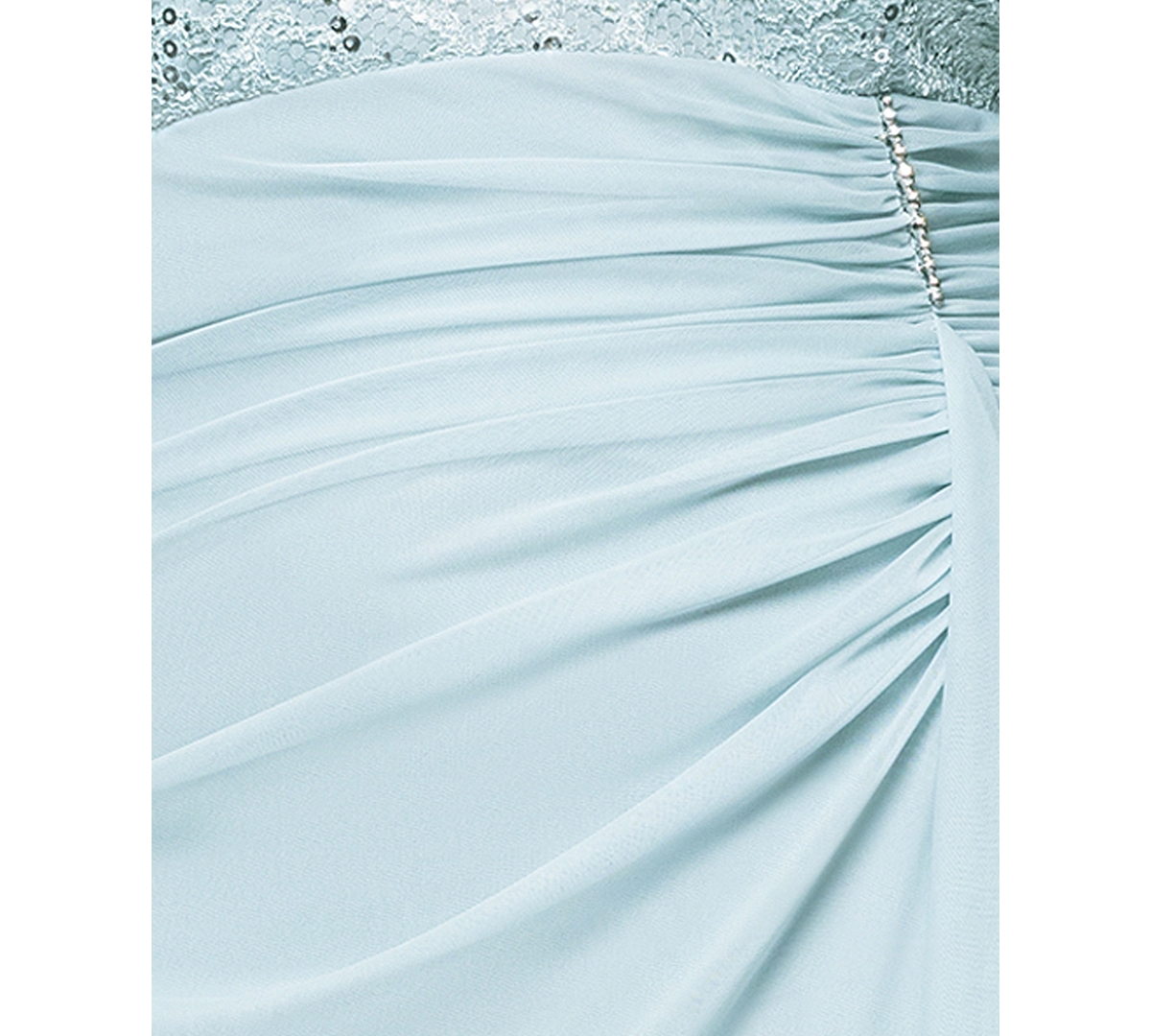 Betsy & Adam Plus Lace-Cape-Sleeve Embellished Gown