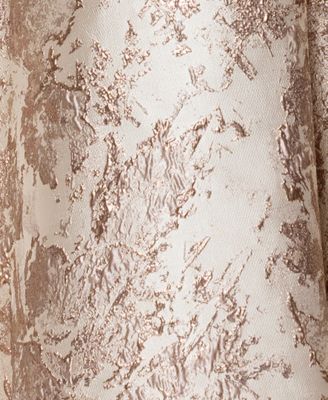 Plus Size Off-The-Shoulder Metallic Jacquard Ball Gown