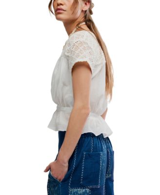 Women's Gemma Embroidered Boat Neck Top