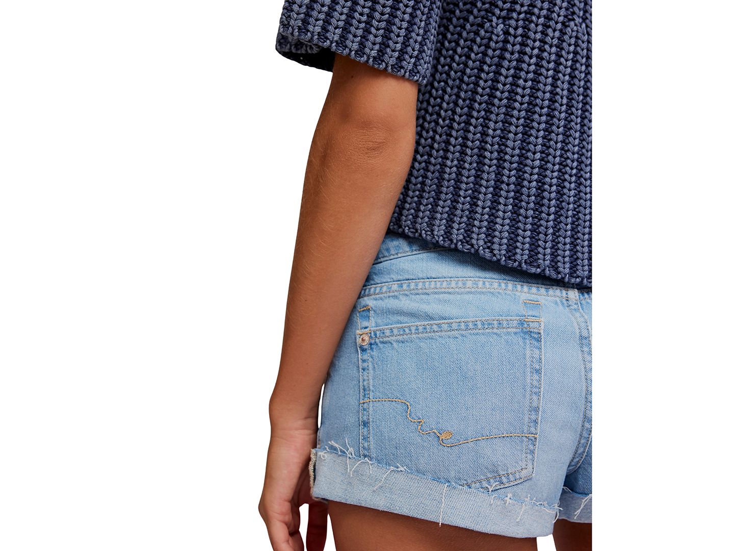 Женские шорты Free People We The Free Cali Cuffed Mid-Rise Shorties, цвет: Mojave — фото 4